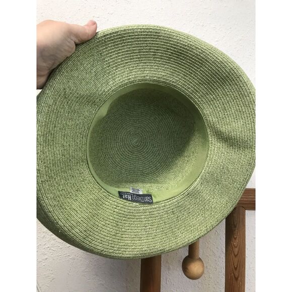 SAN DIEGO HAT CO Green SUN HAT One Size 4" BRIM Band Packable - Picture 5 of 7